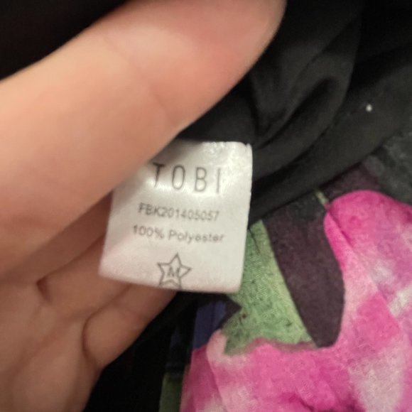 TOBI Purple, Black, & Blue Floral Maxi Skirt (Full-Length) - Sz Medium - Picture 7 of 9